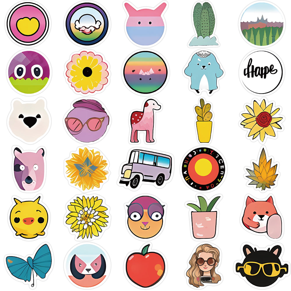 110pcs VSCO Style Goods Flowers Love Stickers