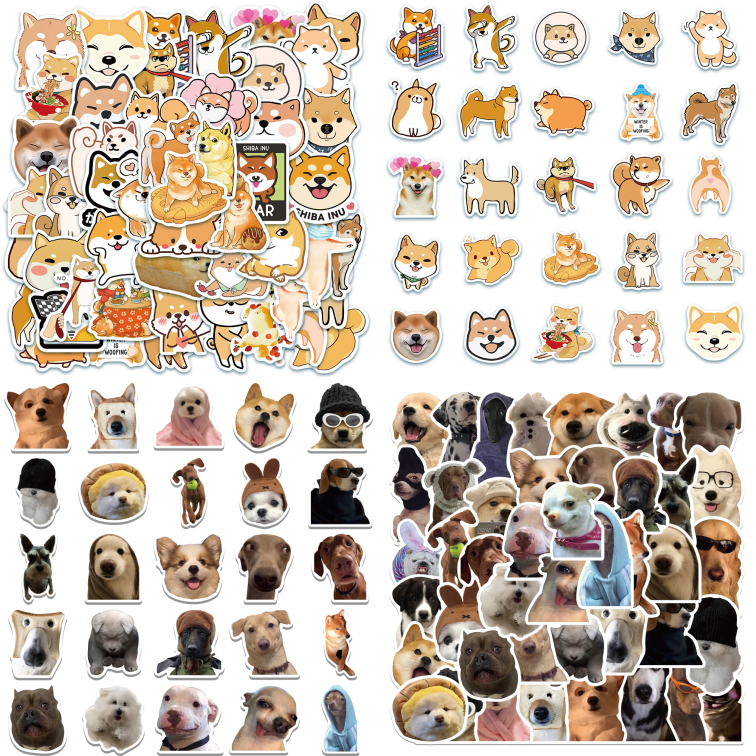 100pcs Dog Memes Stickers