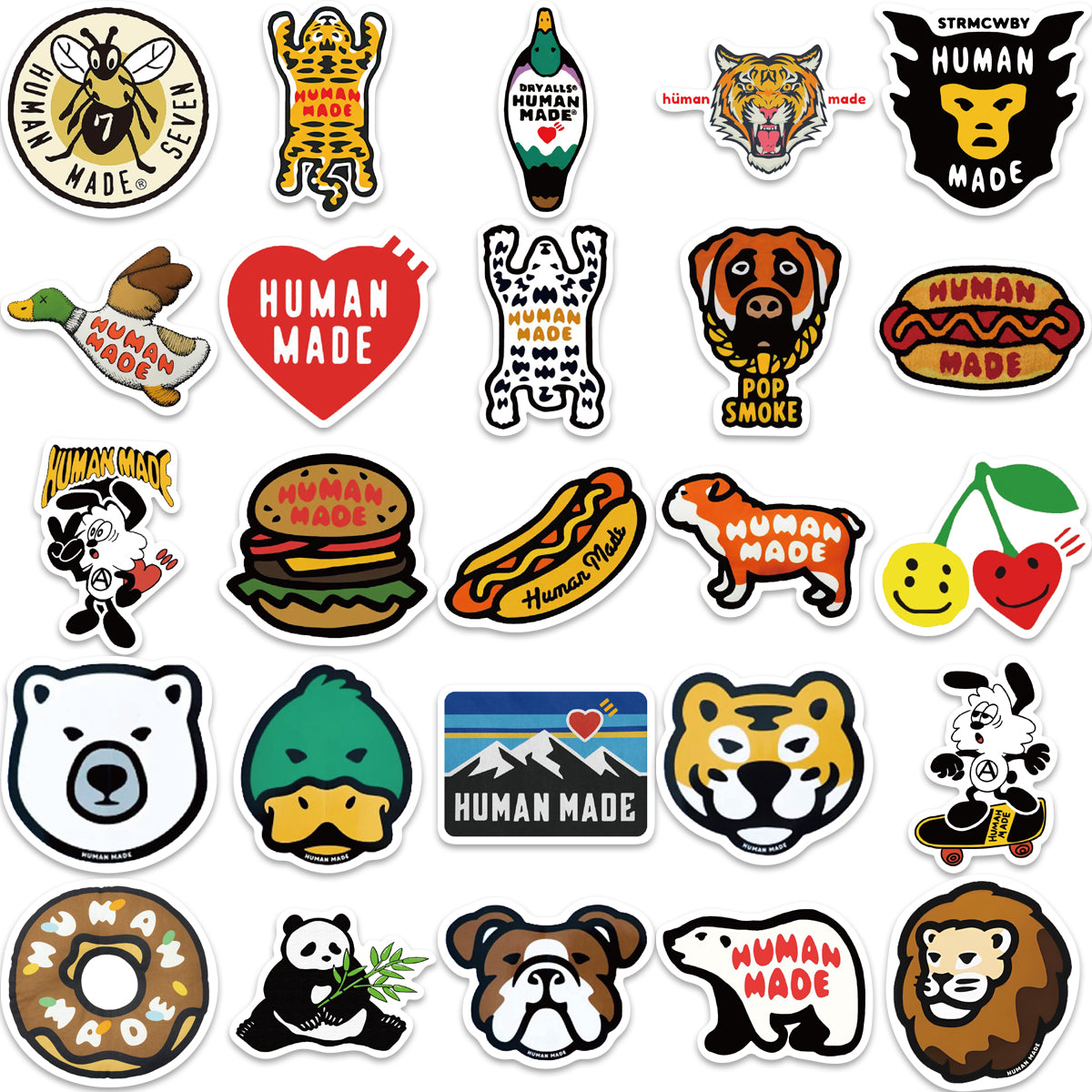 50pcs Human Made Fashion Logo Stickers