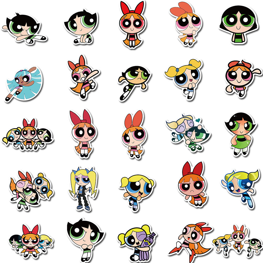 74pcs Powerpuff Girls Stickers