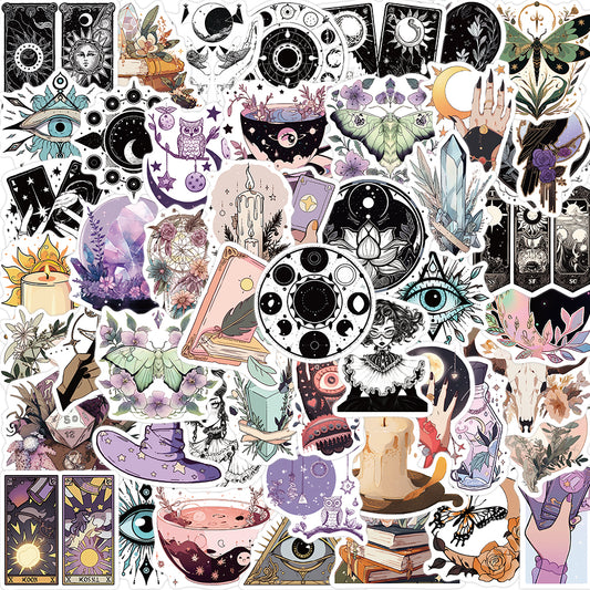 50pcs Witch Crystal Tarot Mystical Stickers