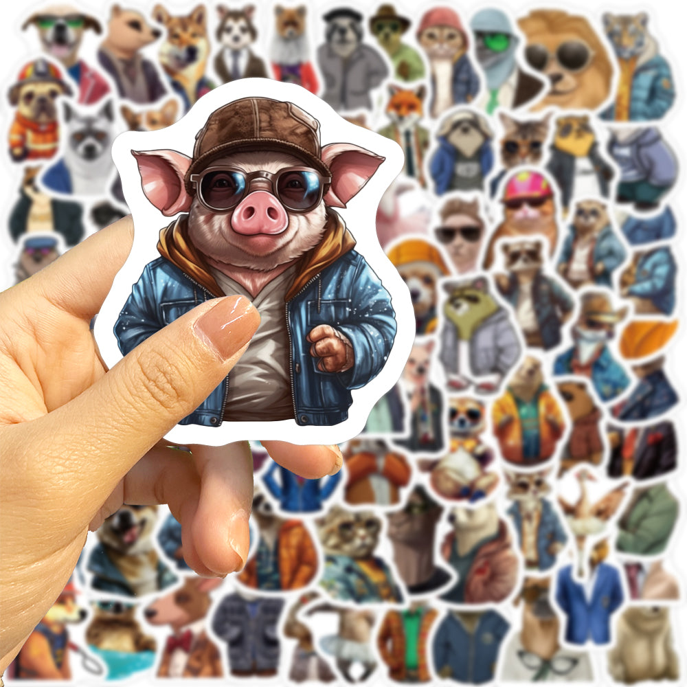 82pcs Animal Human Sketching Cool Stickers