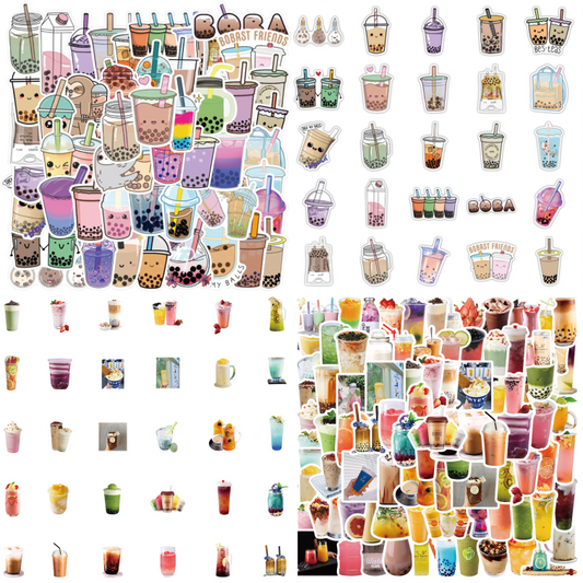 140pcs Milk Tea Stickers