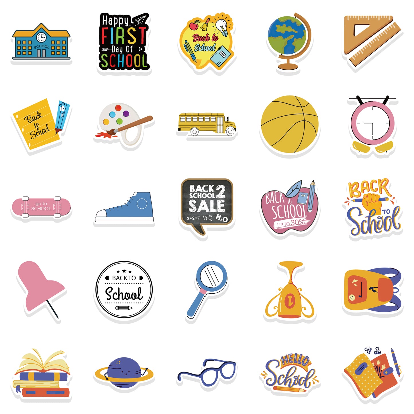 100pcs School Stickers