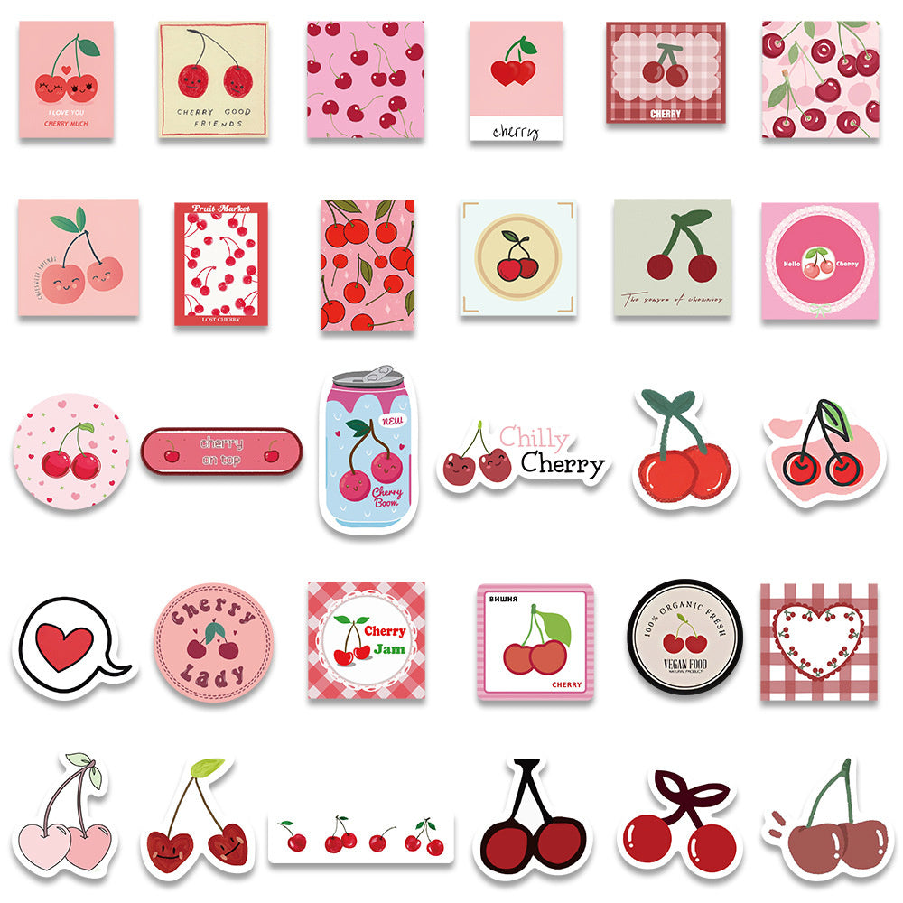 90pcs Cherry Stickers