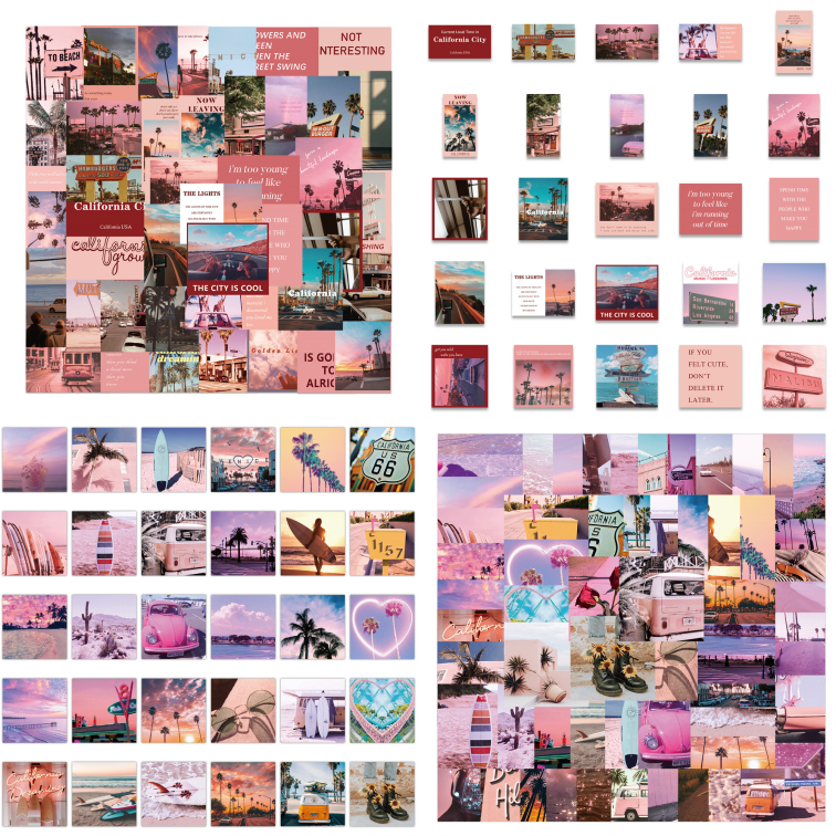 112pcs California Scenery Stickers