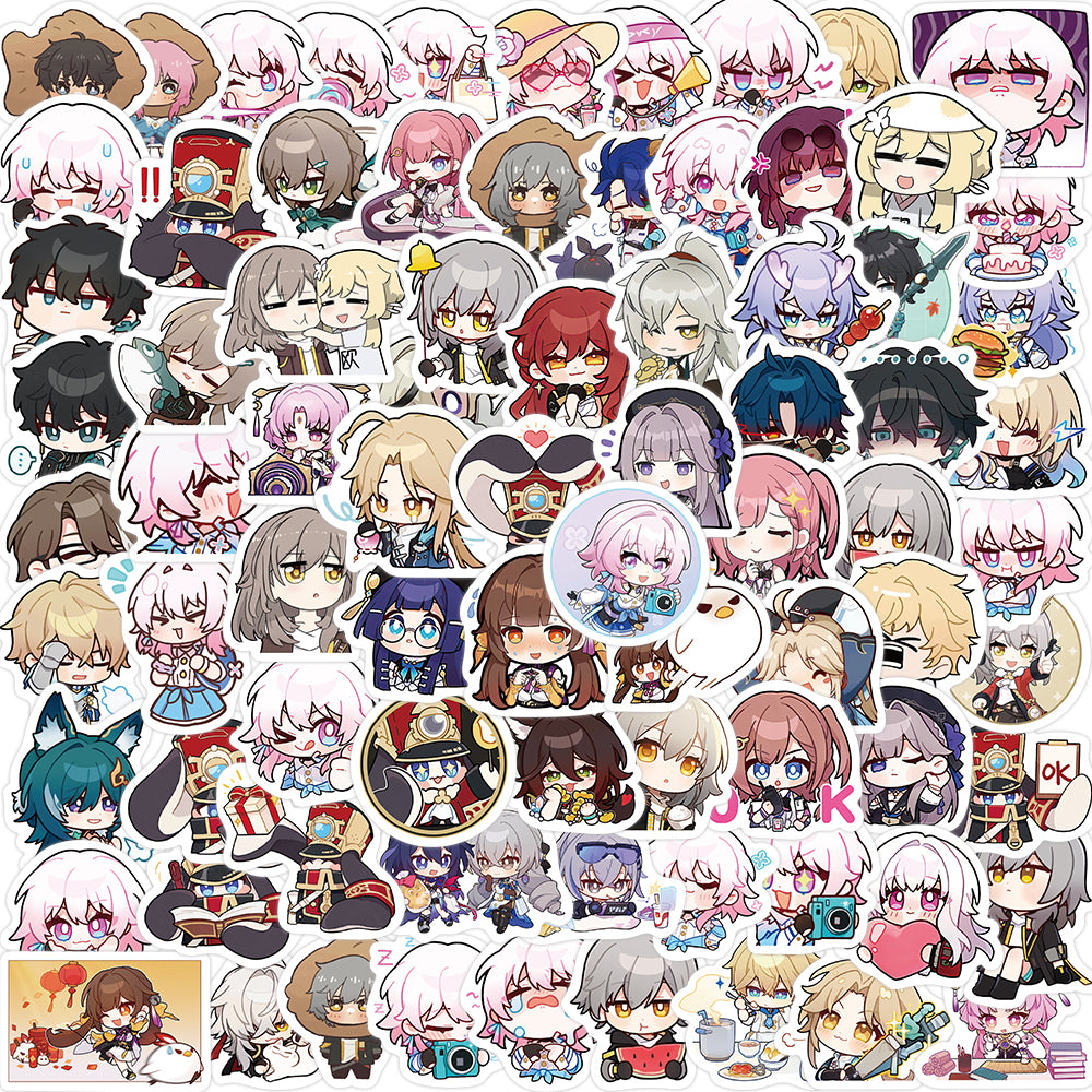 80pcs Cute Honkai Star Rail Stickers