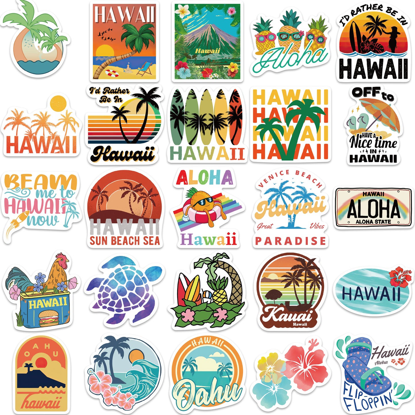 100pcs Beaches Stickers