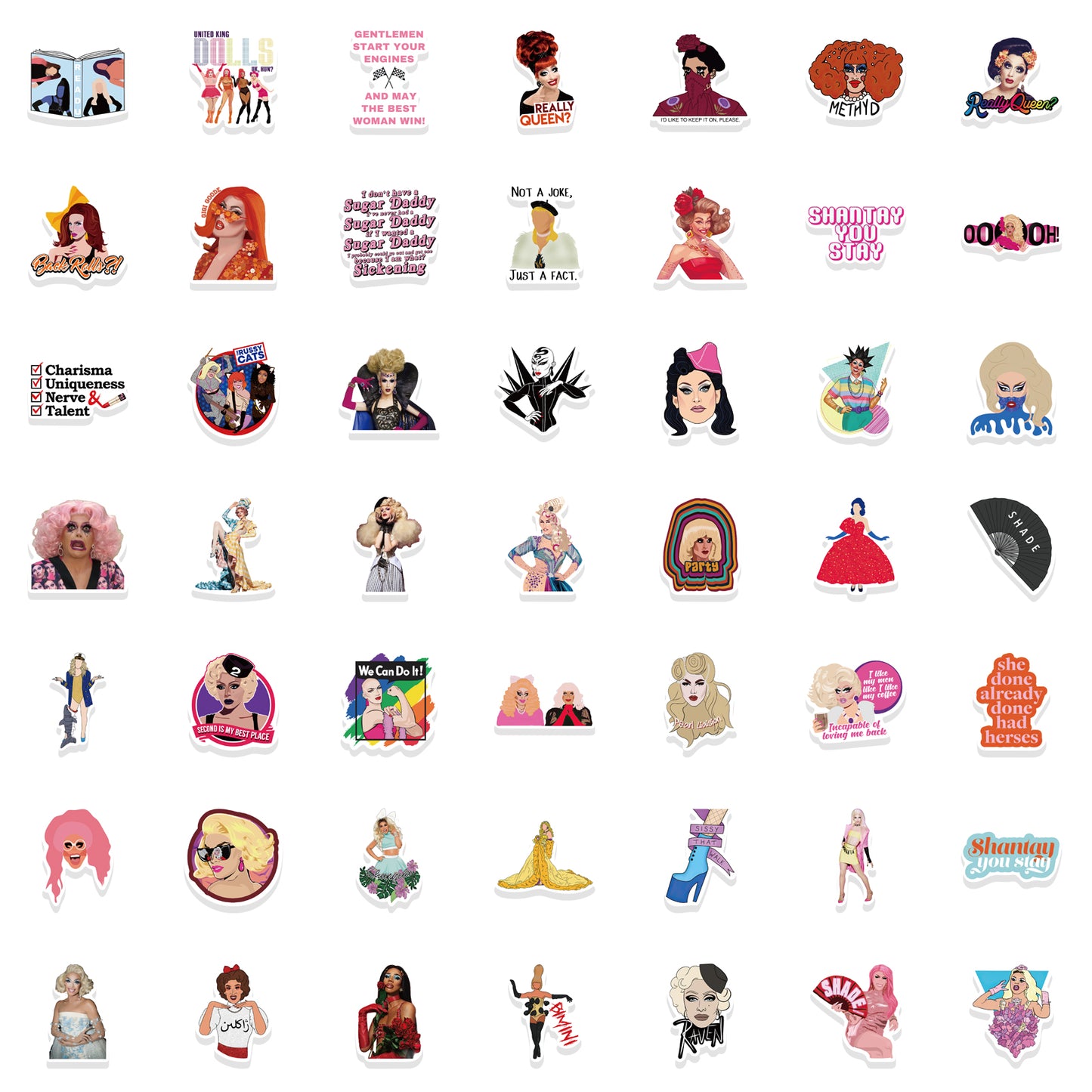 100pcs RuPaul's Drag Race Stickers