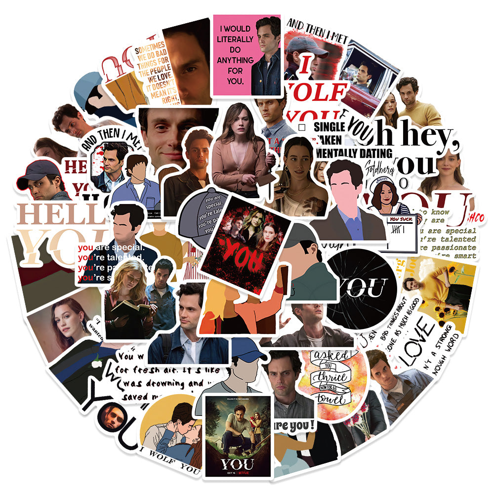 52pcs YOU Drama Crime TV Show Stickers