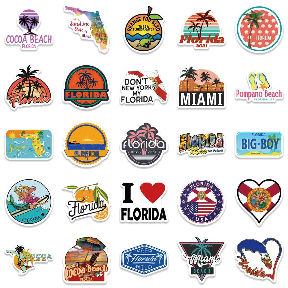 100pcs Beaches Stickers