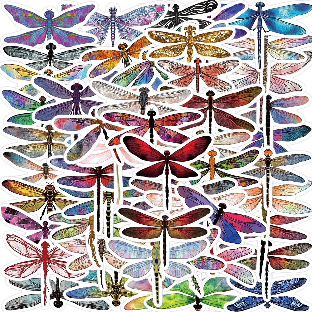 53pcs Dragonfly Insect Animals Stickers