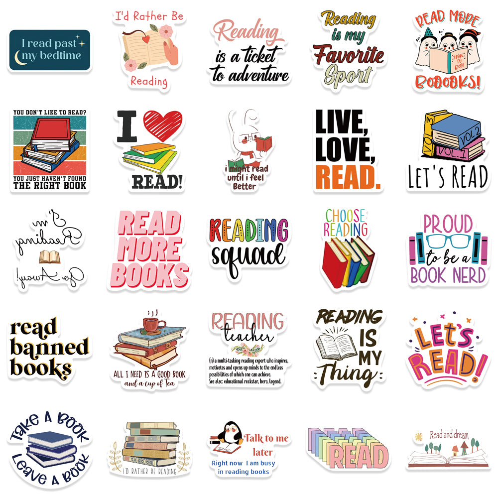 50pcs Reading Stickers Weekend Booked