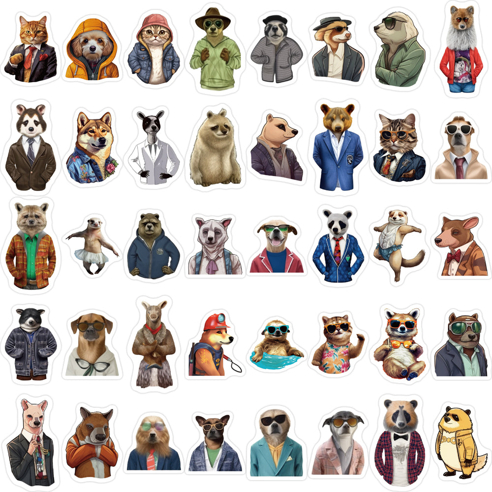 82pcs Animal Human Sketching Cool Stickers