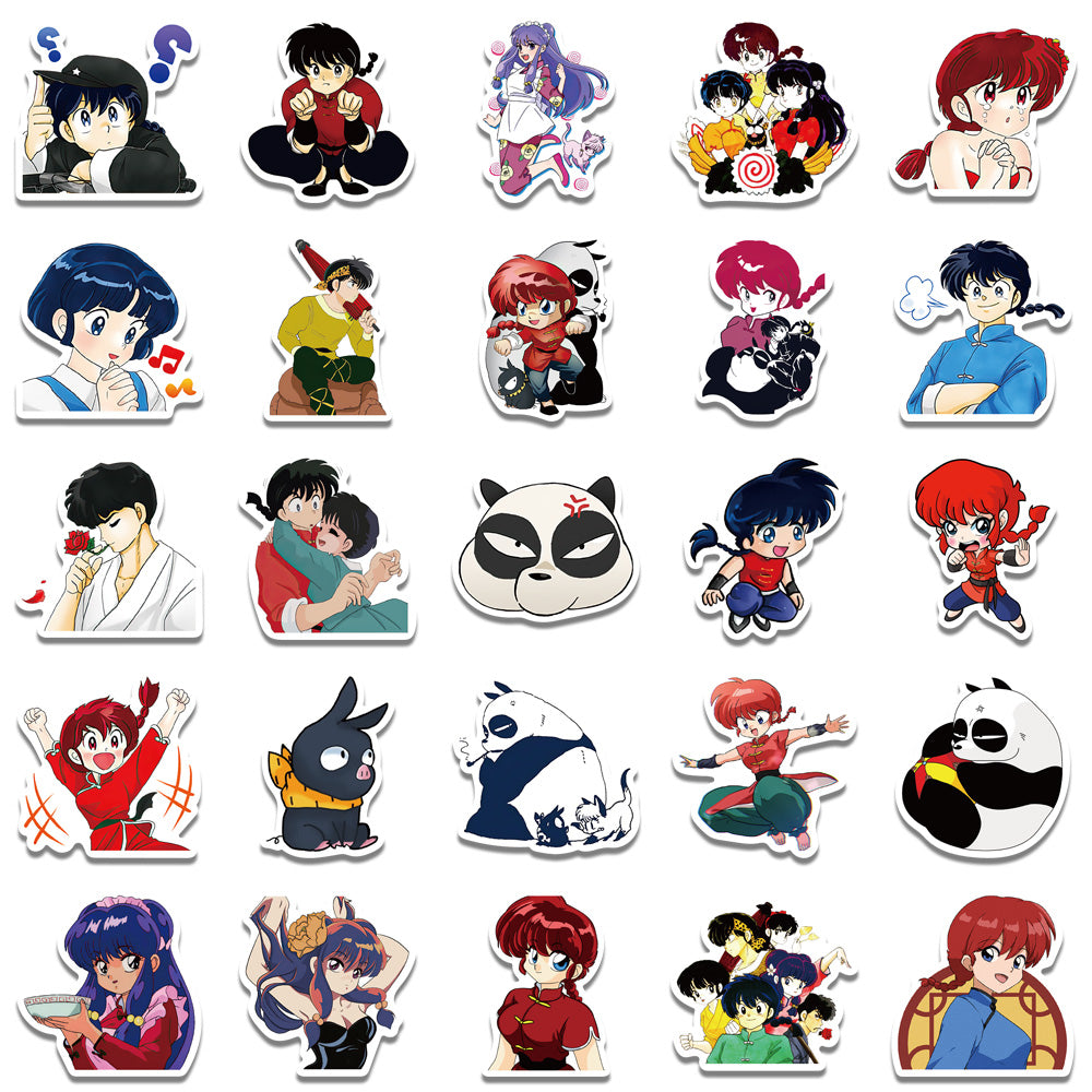 50pcs Ranma Stickers Japan Anime