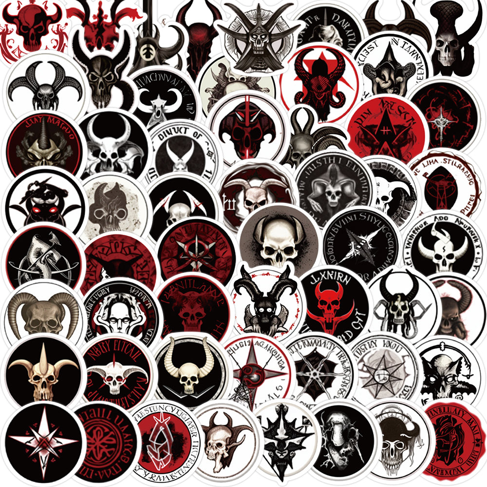 56pcs Death Evil Series Horror Style Stickers