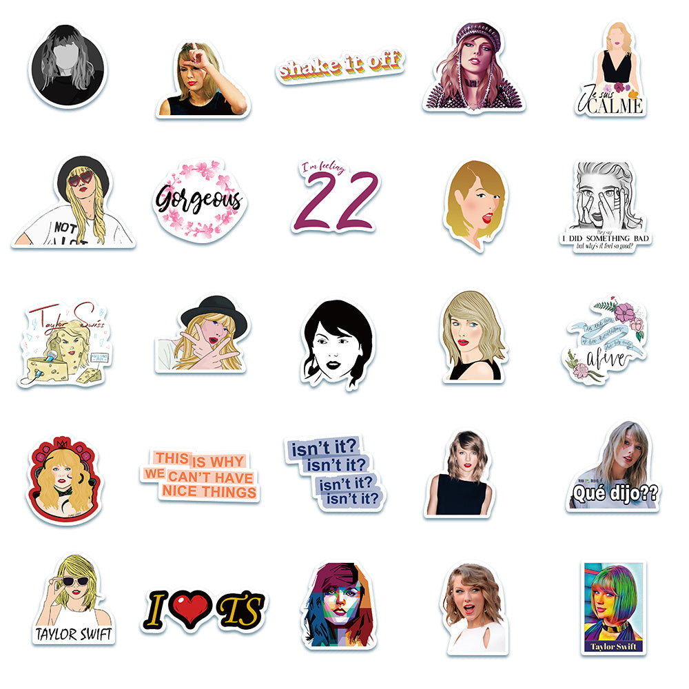 100pcs Taylor Swift 1 Stickers Music Singer