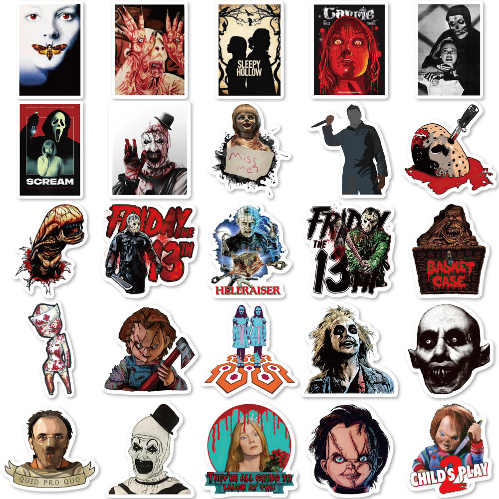 50pcs Horror Movie Collection 2 Stickers