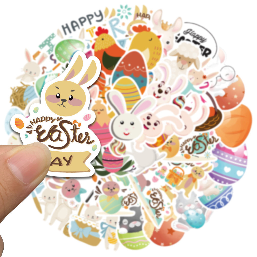 50pcs Easter Pack 1 Stickers Memory of Jesus Christ Bunny