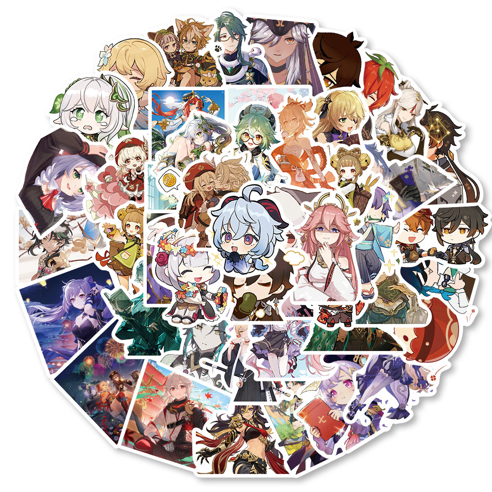 50pcs Genshin Impact 2 RPG Game Stickers