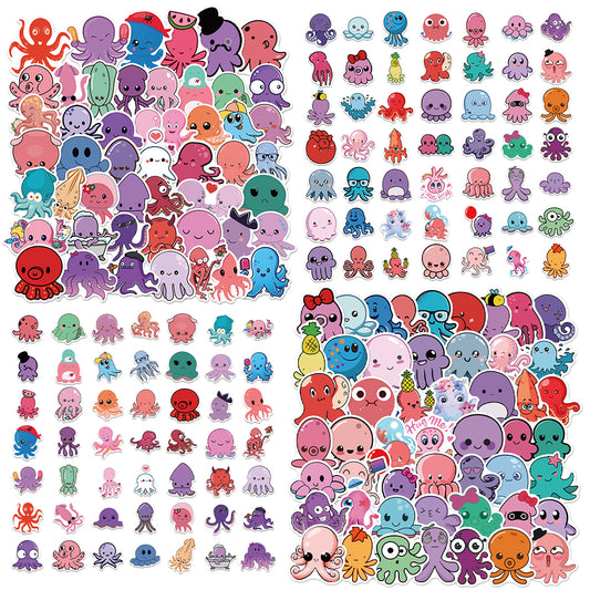 100pcs Octopus Marine Life Animals Stickers