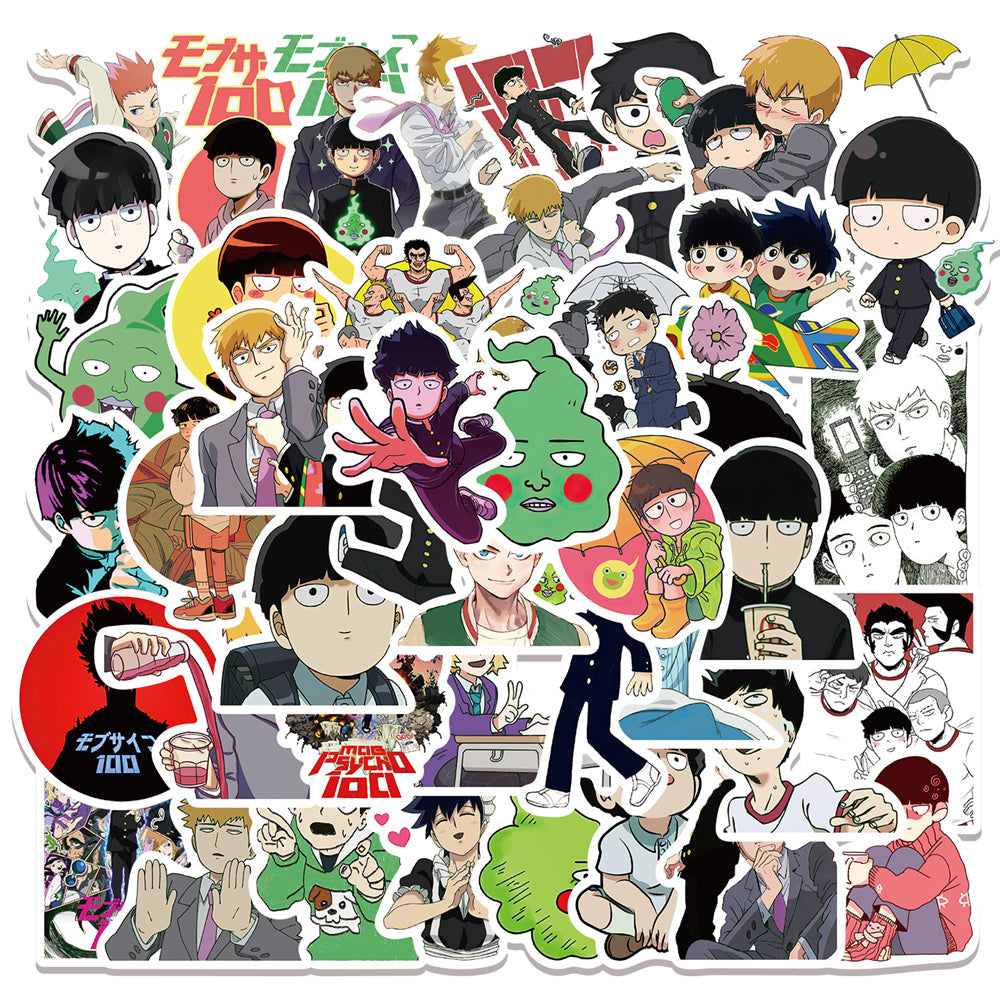 52pcs Mob Psycho 100 Shigeo Kageyama Japan Cartoon Stickers