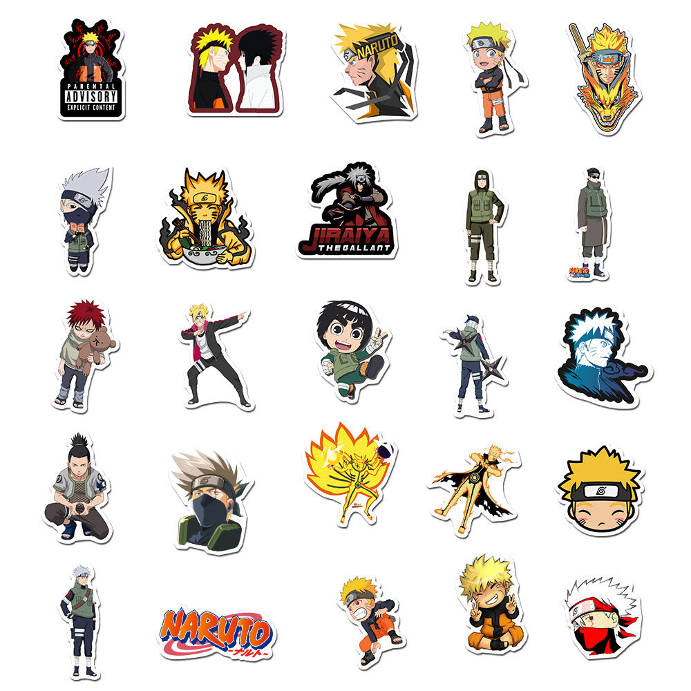 100pcs Naruto & One Piece Stickers