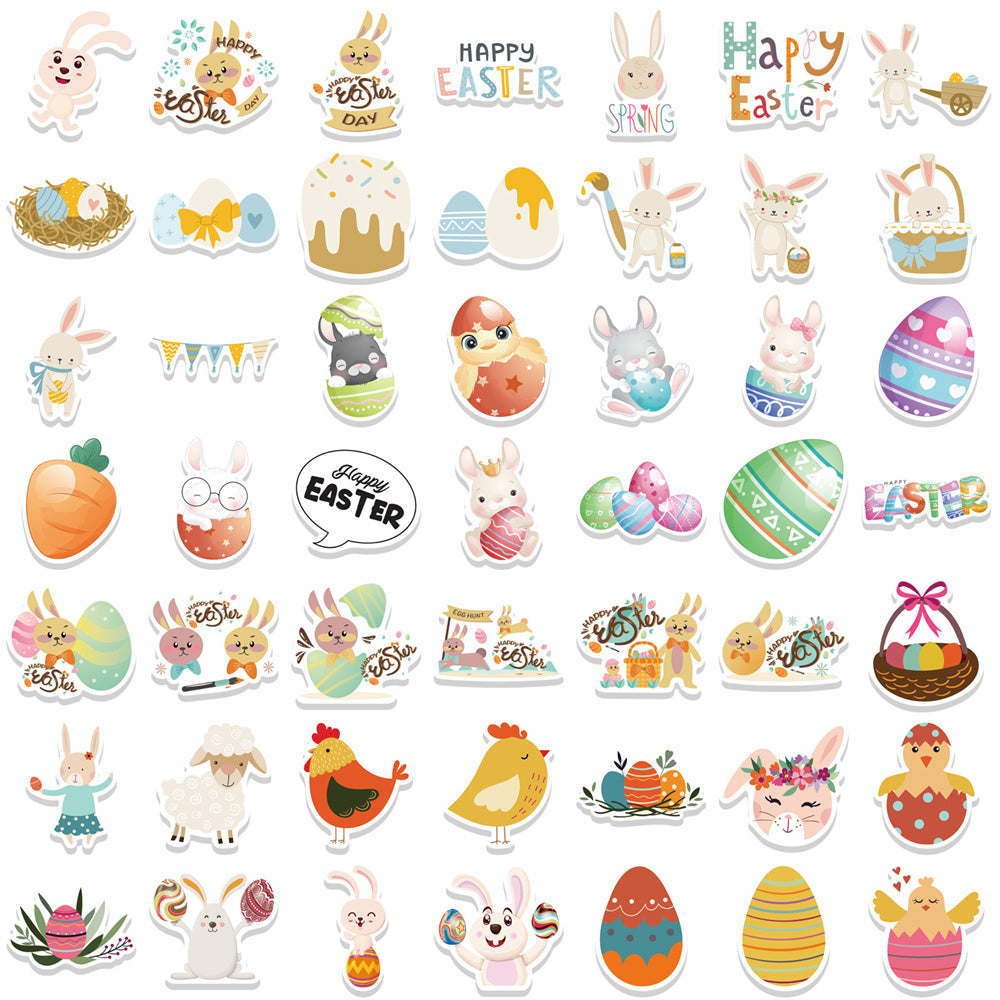 50pcs Easter Pack 1 Stickers Memory of Jesus Christ Bunny