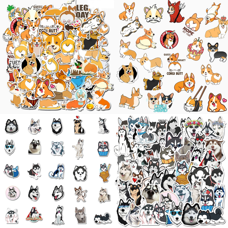 100pcs Cute Dogs Stickers