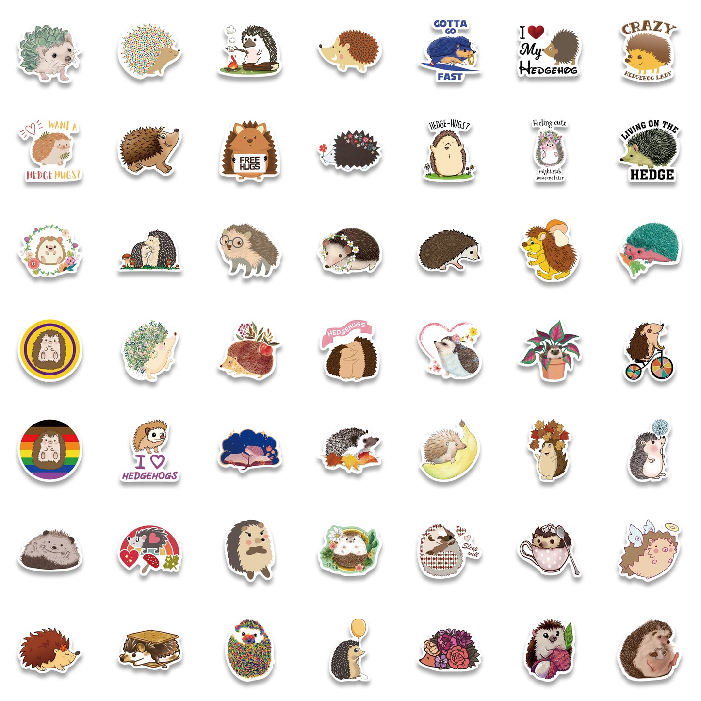 100pcs Hedgehog Stickers