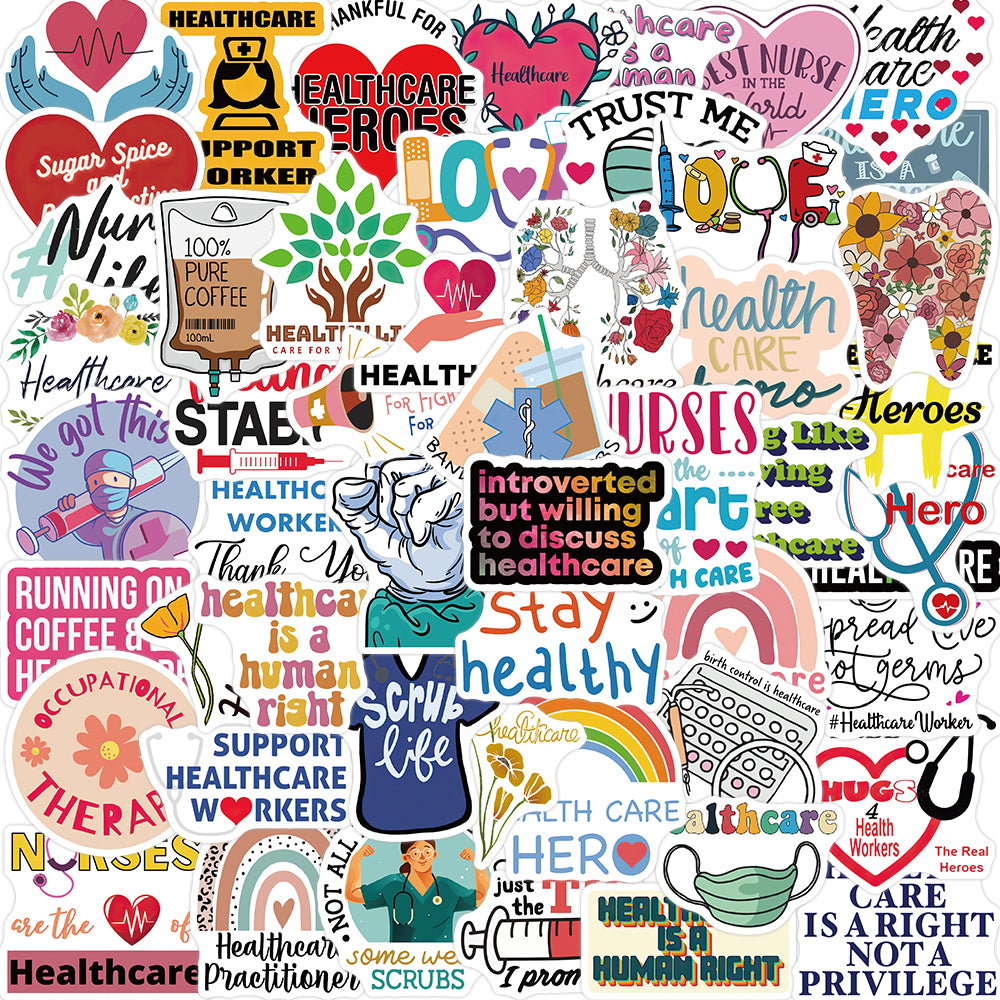 Sticker Health Subject Design 52pcs Healthcare – AU Sticker World