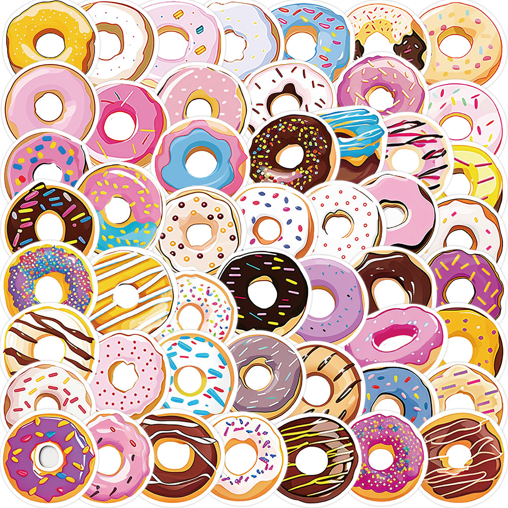 50pcs Donuts Dessert Cake Stickers