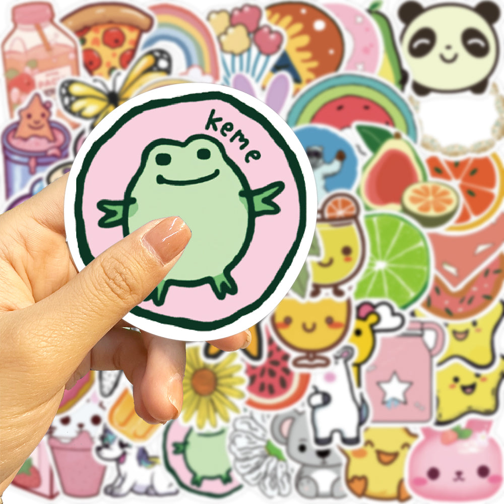 50pcs Pure Fresh Goods Cute Cartoon Stickers