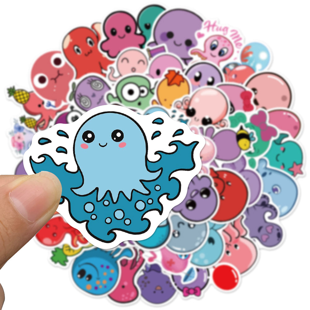 100pcs Octopus Marine Life Animals Stickers