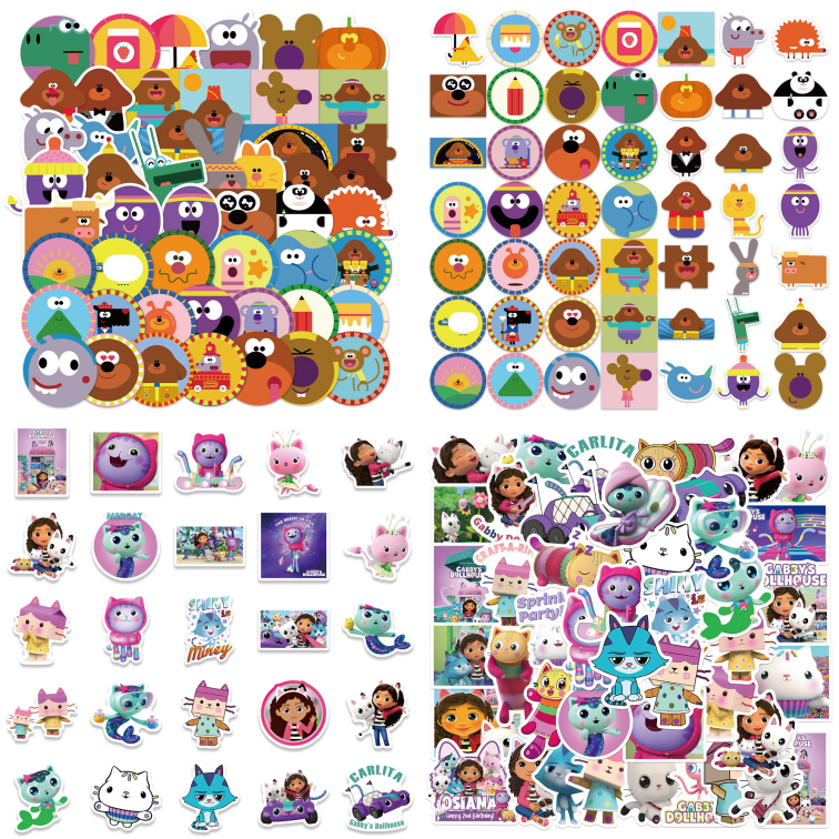 100pcs Kids Cartoon Stickers