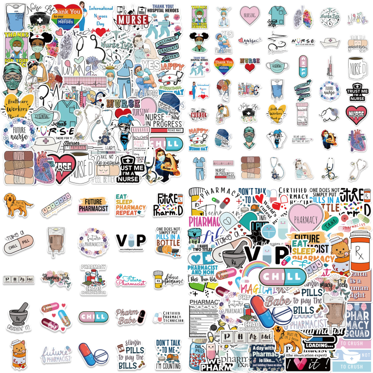 100pcs Pharmacy Medical Stickers