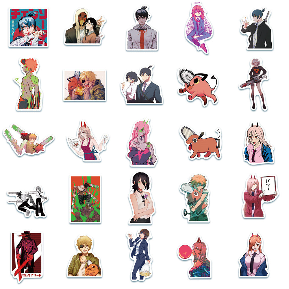 100pcs Chainsaw Man Stickers