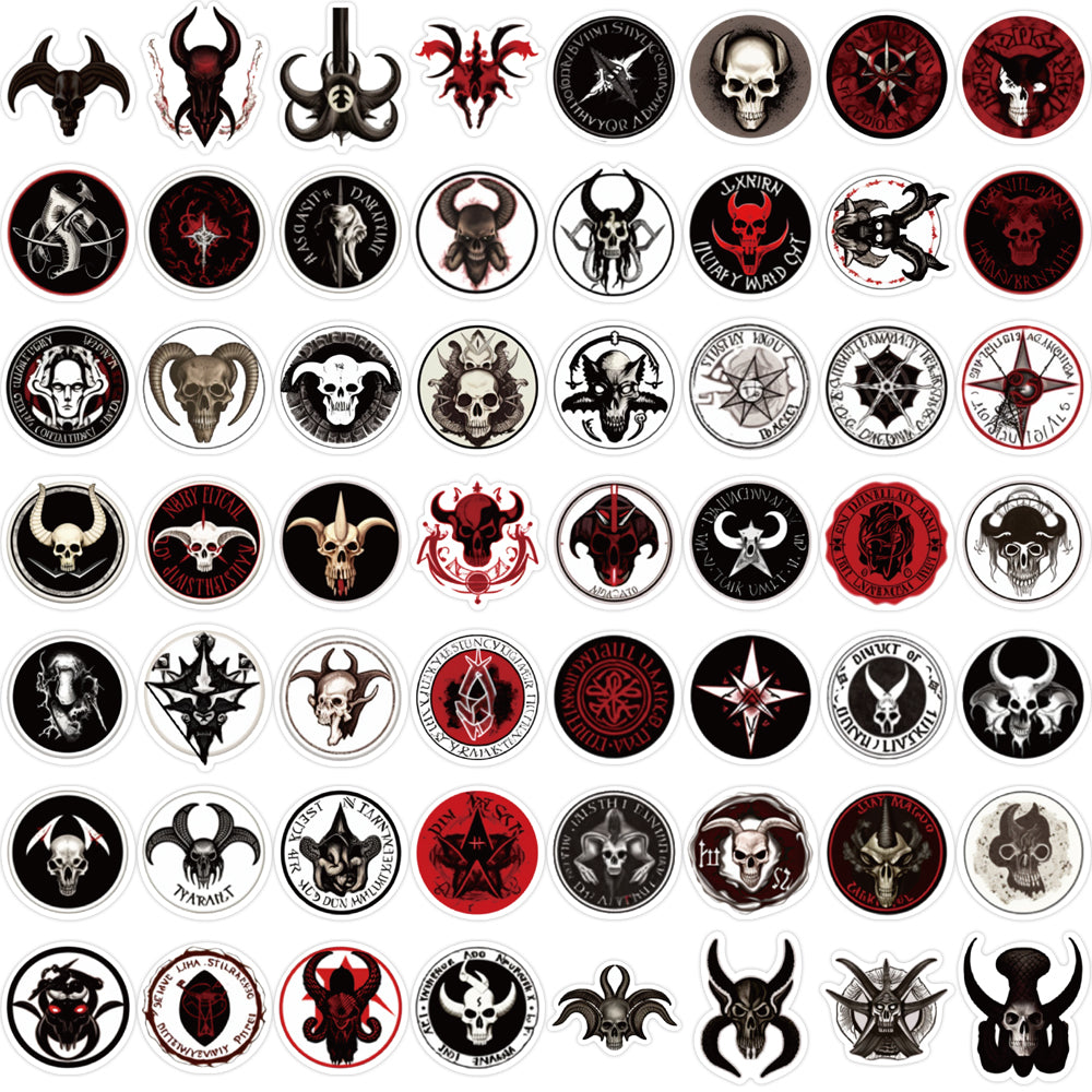 56pcs Death Evil Series Horror Style Stickers