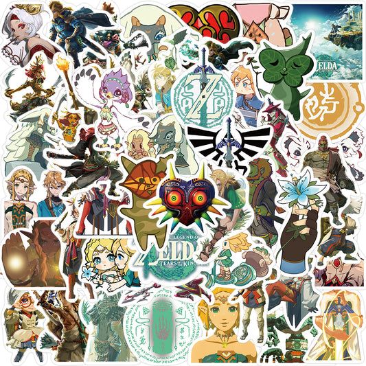 50pcs Zelda Kingdom Tears Stickers Switch Action Adventure Games