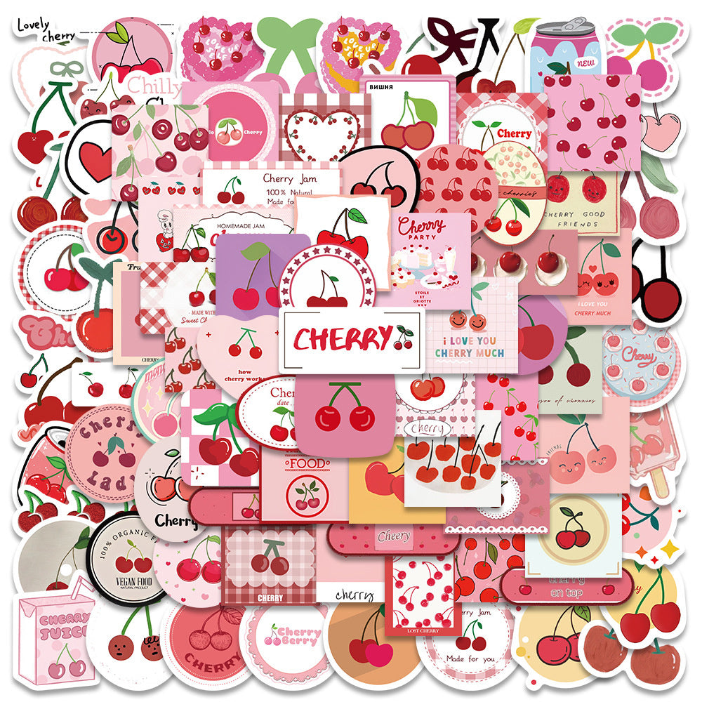 90pcs Cherry Stickers