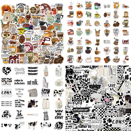 115pcs Coffee & Milk Drink Food Stickers