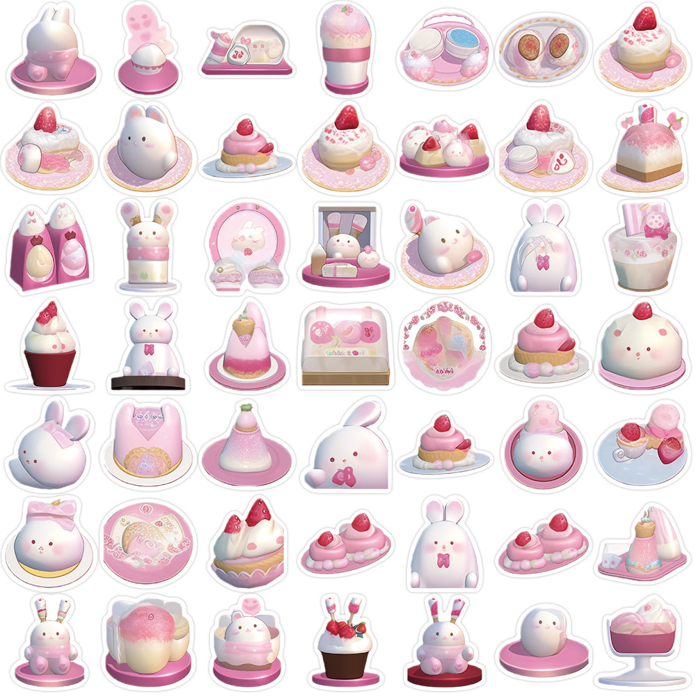 Sticker Pudding 49pcs Pudding Bunny – AU Sticker World