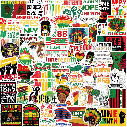 50pcs Juneteenth Stickers Memorial Day Festival