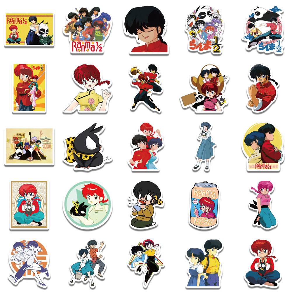 50pcs Ranma Stickers Japan Anime