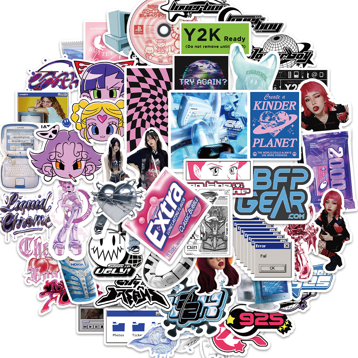 53pcs Y2K – AU Sticker World