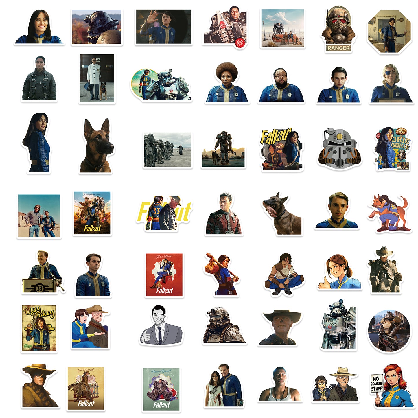 50pcs New Fallout Sci-Fi TV Show Stickers