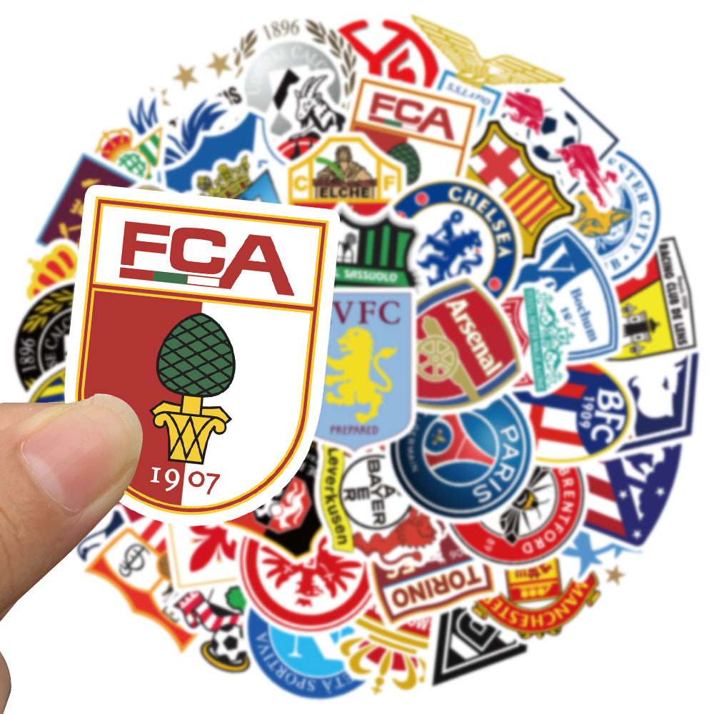 50pcs Soccer Logo Stickers