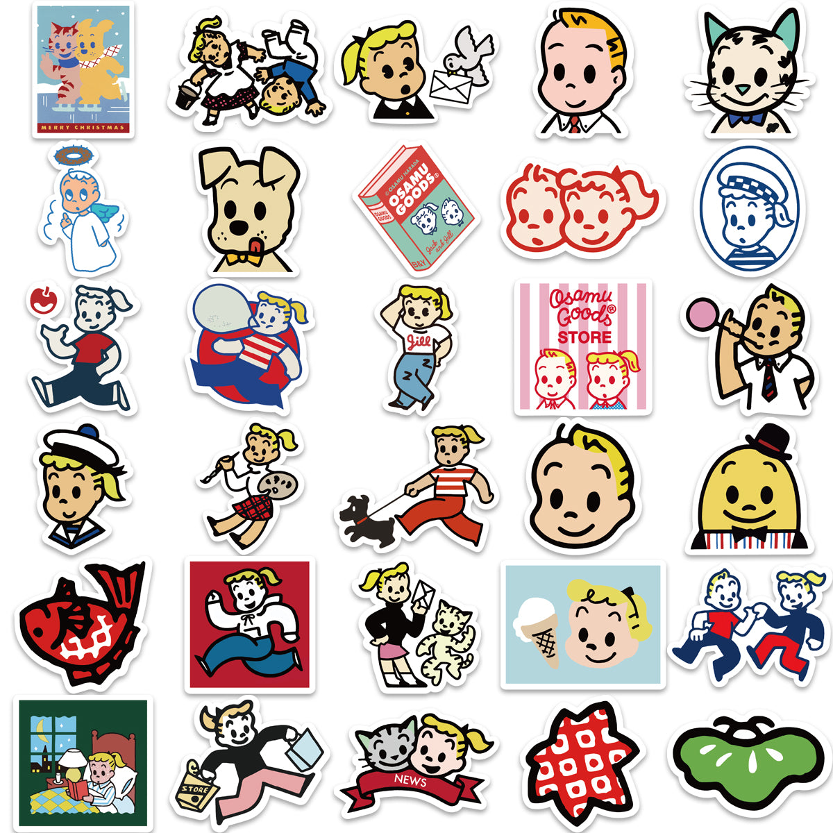 60pcs Japan Aritst Cartoon Illustration Stickers