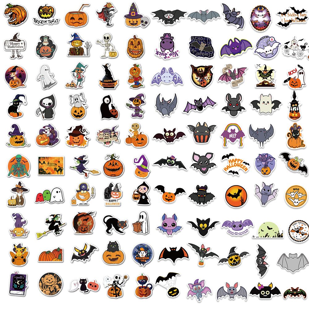 100pcs Halloween Bat Stickers