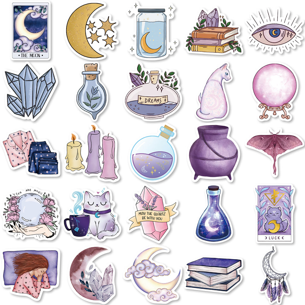 Moonlight Sticker 50pcs-Moonlight Stickers – AU Sticker World